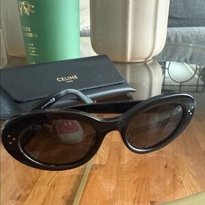 Celine Dark Frame Sunglasses with Case
